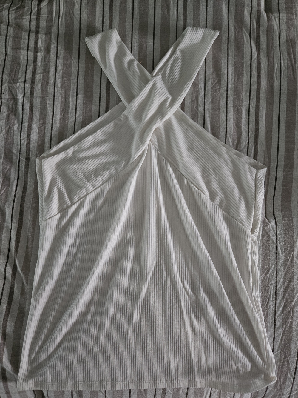 BiBi White Criss Cross Tank